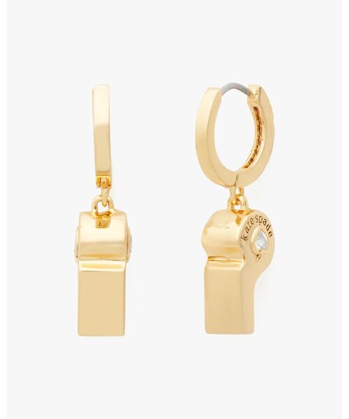 【セール】オン ザ ボール ホイッスル ハギー（ピアス（両耳用））｜kate spade new york（ケイトスペード ニューヨーク）
