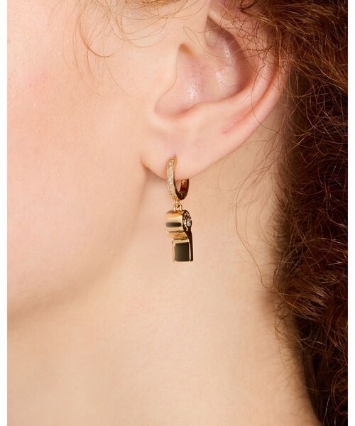 【セール】オン ザ ボール ホイッスル ハギー（ピアス（両耳用））｜kate spade new york（ケイトスペード ニューヨーク）