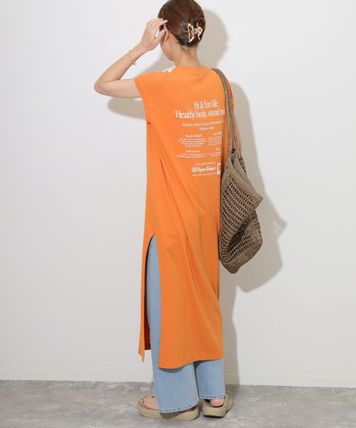 Russell Athletic（ラッセルアスレティック）の「【RUSSELL ATHLETIC】Bookstore Sleeveless OP：ワンピース（ワンピース・レディース・ホワイト/オレンジ/ブラック系その他・FREE）」の22枚目の写真