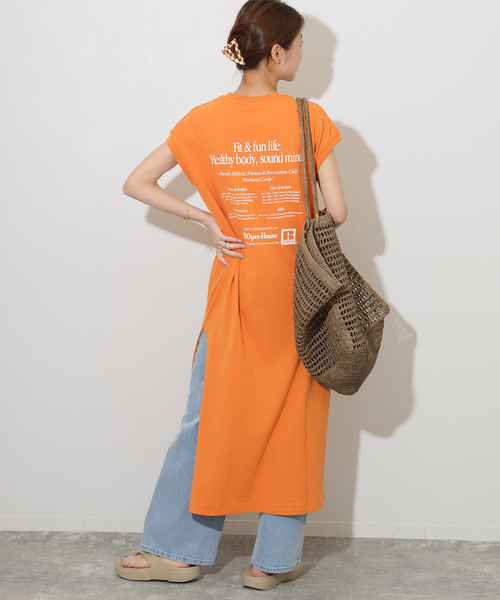 Russell Athletic（ラッセルアスレティック）の「【RUSSELL ATHLETIC】Bookstore Sleeveless OP：ワンピース（ワンピース・レディース・ホワイト/オレンジ/ブラック系その他・FREE）」の21枚目の写真