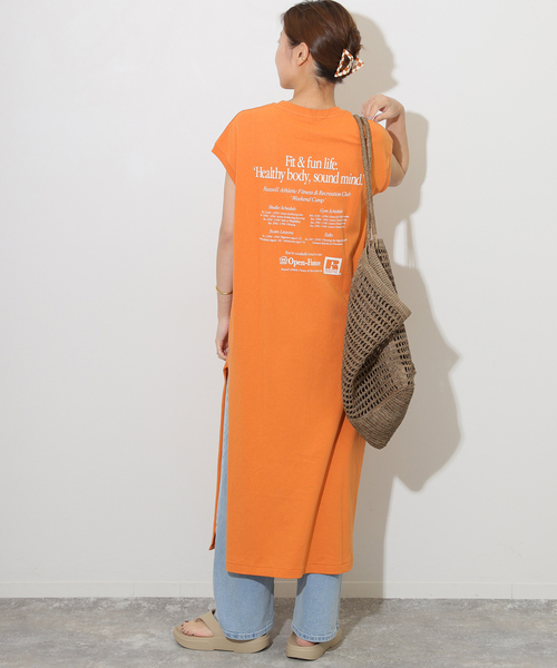 Russell Athletic（ラッセルアスレティック）の「【RUSSELL ATHLETIC】Bookstore Sleeveless OP：ワンピース（ワンピース・レディース・ホワイト/オレンジ/ブラック系その他・FREE）」の20枚目の写真
