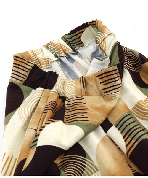 Settimissimo（セッティミッシモ）の「ITALY ジオメトリック柄 フレアパンツ（その他パンツ・レディース・ブラウン/ブルー・FREE）」の21枚目の写真