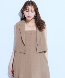 Mystrada バックリボンジレ　リボンフレアジャンスカ Mystrada バックリボンジレリボンフレアジャンスカ
