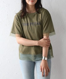 THE PETALロゴチュールレイヤードTシャツ