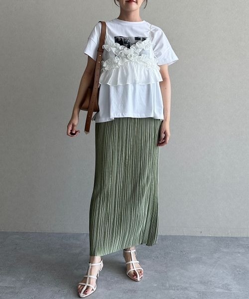 mysty woman（ミスティウーマン）の「セピアフォトプリントTシャツ　135554（Tシャツ/カットソー・レディース・オフホワイト/ブラック/ベージュ・FREE）」の19枚目の写真