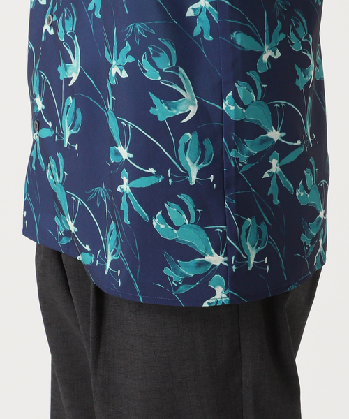 JOURNAL STANDARD relume（ジャーナルスタンダード　レリューム）の「CALIFORNIA アモルファス オープンカラー半袖シャツ（シャツ/ブラウス・メンズ・ブラック系その他/グリーン/グレー/ネイビー・MEDIUM/LARGE）」の14枚目の写真