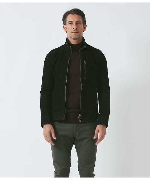 junhashimoto（ジュンハシモト）の「SUEDE STRETCH LETHER（ライダースジャケット・メンズ・カーキ/ブラック・2/4）」の14枚目の写真