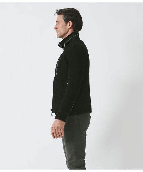 junhashimoto（ジュンハシモト）の「SUEDE STRETCH LETHER（ライダースジャケット・メンズ・カーキ/ブラック・2/4）」の15枚目の写真