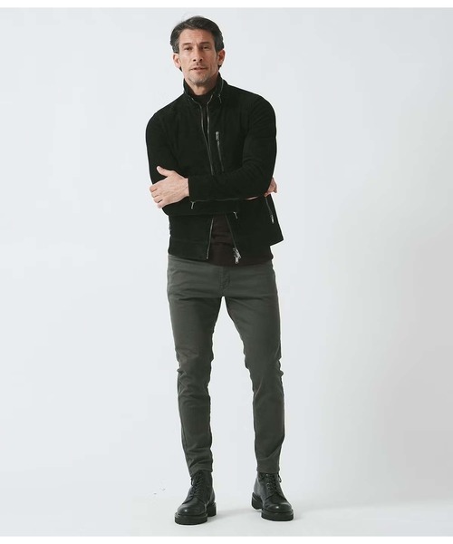 junhashimoto（ジュンハシモト）の「SUEDE STRETCH LETHER（ライダースジャケット・メンズ・カーキ/ブラック・2/4）」の18枚目の写真