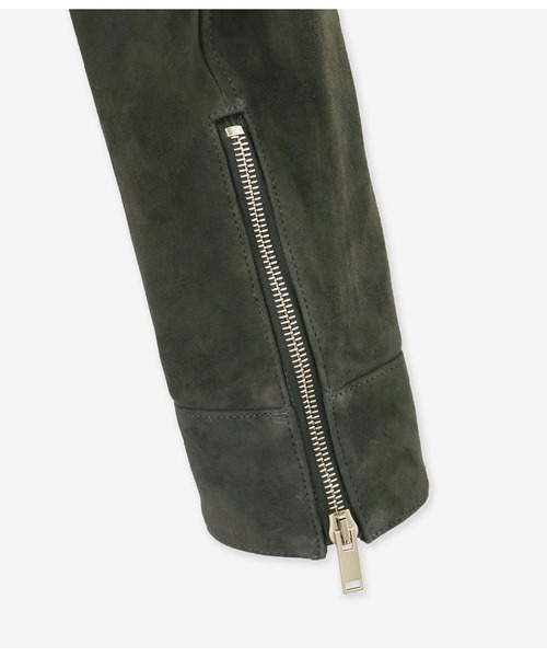 junhashimoto（ジュンハシモト）の「SUEDE STRETCH LETHER（ライダースジャケット・メンズ・カーキ/ブラック・2/4）」の9枚目の写真