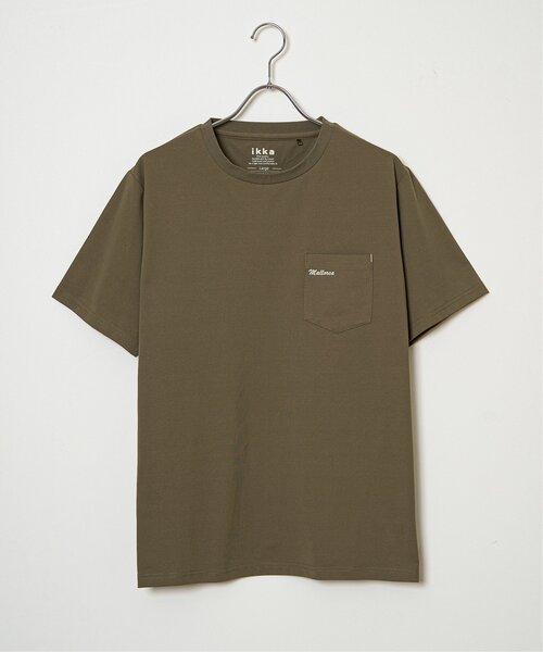 ikka(イッカ)の「【接触冷感】速乾COOLポケットプリントTシャツ(Tシャツ/カットソー・メンズ・ブラック/オリーブ/グレー/マスタード/ネイビー/ホワイト・S/M/L/XL)」の10枚目の写真