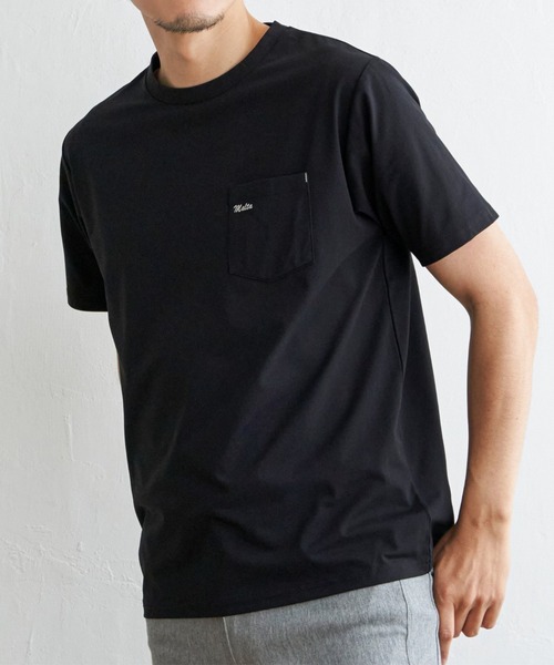 ikka(イッカ)の「【接触冷感】速乾COOLポケットプリントTシャツ(Tシャツ/カットソー・メンズ・ブラック/オリーブ/グレー/マスタード/ネイビー/ホワイト・S/M/L/XL)」の1枚目の写真