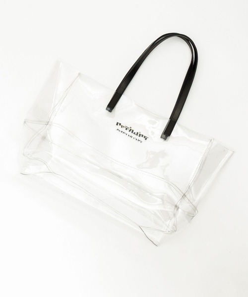 ADAM PATEK(アダムパテック)の「【ADAM PATEK/ アダムパテック 【 BVOROUGH 】CLEAR LEATHER HANDLE PVC TOTE(トートバッグ・メンズ・ホワイト・ONESIZE)」の13枚目の写真