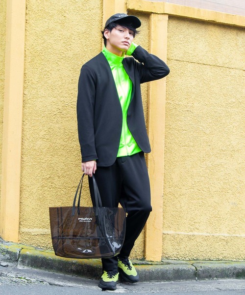 ADAM PATEK(アダムパテック)の「【ADAM PATEK/ アダムパテック 【 BVOROUGH 】CLEAR LEATHER HANDLE PVC TOTE(トートバッグ・メンズ・ホワイト・ONESIZE)」の6枚目の写真