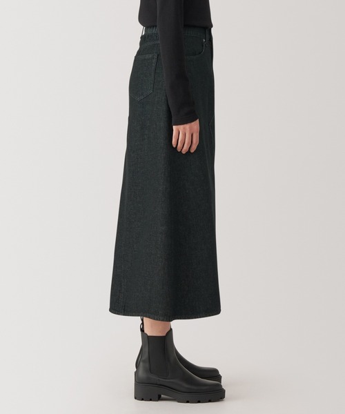 無印良品（ムジルシリョウヒン）の「婦人　木の実から作ったカポック混　デニムＡラインスカート　黒（デニムスカート・レディース・ブラック・XL/L/M/S）」の3枚目の写真