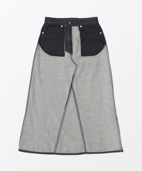 無印良品（ムジルシリョウヒン）の「婦人　木の実から作ったカポック混　デニムＡラインスカート　黒（デニムスカート・レディース・ブラック・XL/L/M/S）」の8枚目の写真