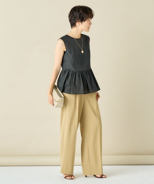 NOLLEY’S Sophi（ノーリーズソフィ）の「ウォッシャブルドライストレッチツイルワイドパンツ（その他パンツ・レディース・グレー/ベージュ/ブラック・38/36/34）」の19枚目の写真