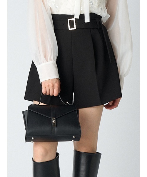 LILY BROWN（リリーブラウン）の「ベルト付きハイウエストショートパンツ（その他パンツ・レディース・グレー/ピンク/ブラック・1/0）」の2枚目の写真