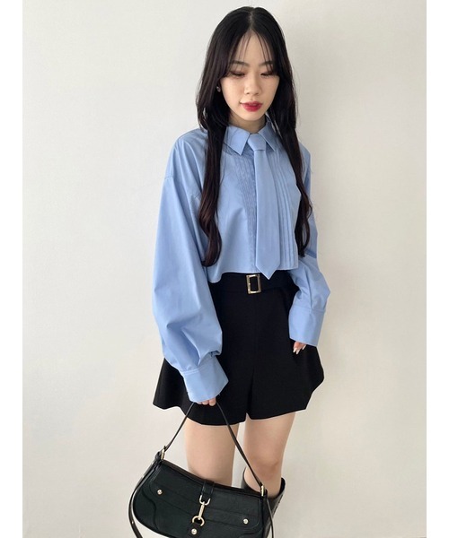 LILY BROWN（リリーブラウン）の「ベルト付きハイウエストショートパンツ（その他パンツ・レディース・グレー/ピンク/ブラック・1/0）」の10枚目の写真