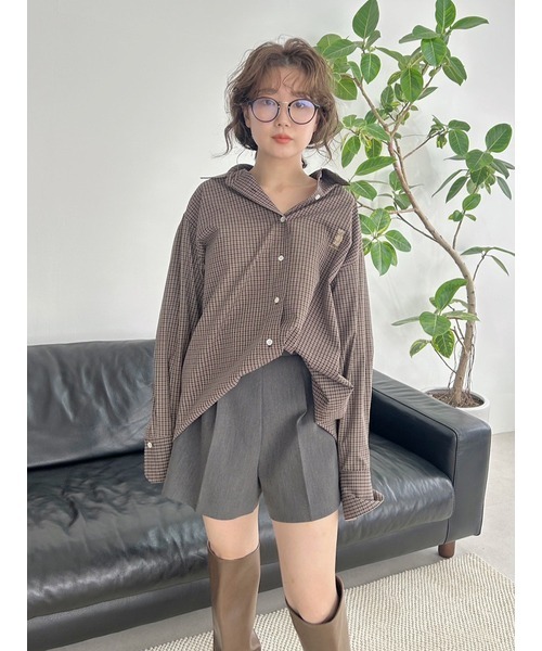 LILY BROWN（リリーブラウン）の「ベルト付きハイウエストショートパンツ（その他パンツ・レディース・グレー/ピンク/ブラック・1/0）」の11枚目の写真