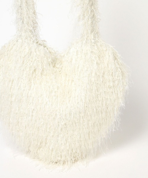 Heather(ヘザー)の「ジャガードハートBAG 143614(ショルダーバッグ・レディース・アイボリー/ブラック・ONE SIZE)」の6枚目の写真