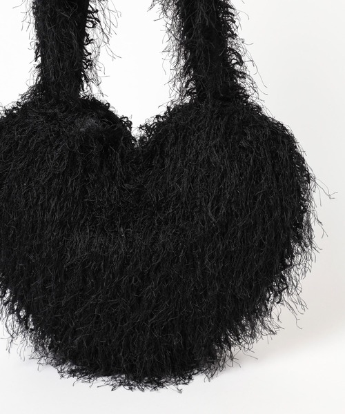 Heather(ヘザー)の「ジャガードハートBAG 143614(ショルダーバッグ・レディース・アイボリー/ブラック・ONE SIZE)」の7枚目の写真