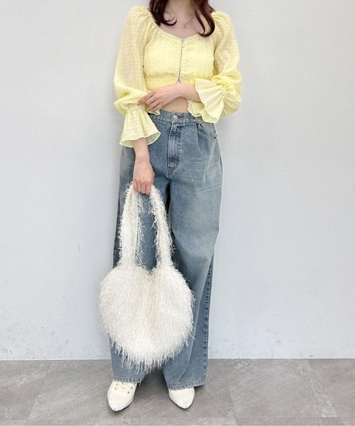 Heather(ヘザー)の「ジャガードハートBAG 143614(ショルダーバッグ・レディース・アイボリー/ブラック・ONE SIZE)」の17枚目の写真