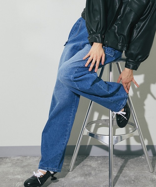 サイドスナップカーブデニムパンツ（デニムパンツ）｜ANOTHER S（アナザーエス）
