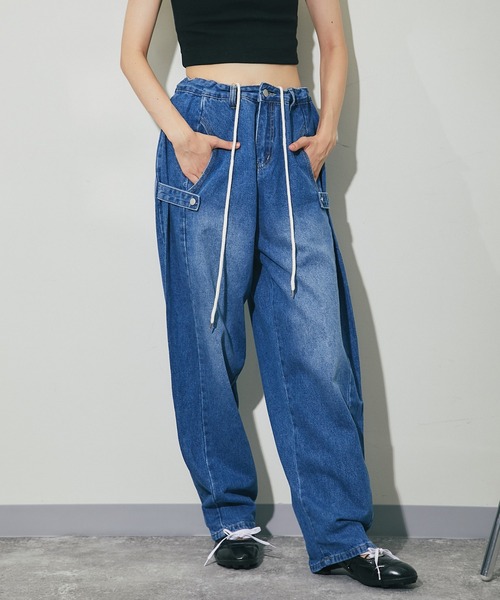 サイドスナップカーブデニムパンツ（デニムパンツ）｜ANOTHER S（アナザーエス）