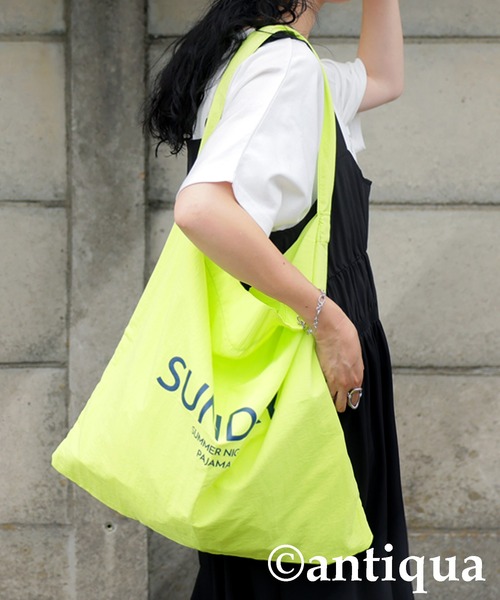antiqua（アンティカ）の「カラートートバッグ（トートバッグ・レディース・ブルー/イエロー/ホワイト×ブルー・FREE）」の3枚目の写真