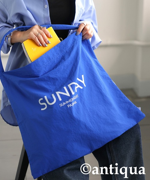 antiqua（アンティカ）の「カラートートバッグ（トートバッグ・レディース・ブルー/イエロー/ホワイト×ブルー・FREE）」の15枚目の写真