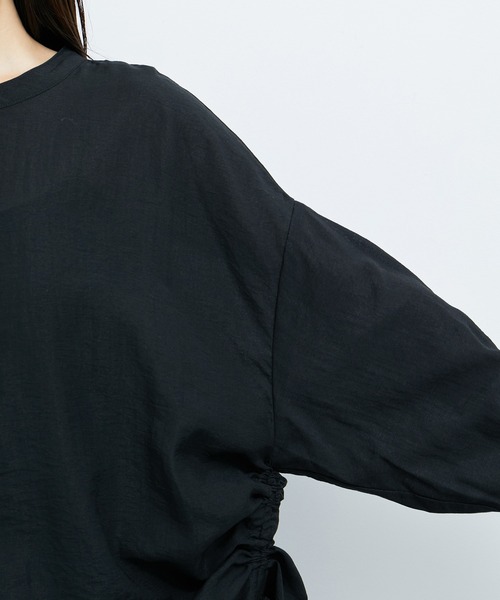 le cercle ADAM ET ROPE'(ルセルクルアダムエロペ)の「【セットアップ対応】麻調シャーリングシャツ(シャツ/ブラウス・レディース・ホワイト/ブラック/ブラウン・FREE)」の20枚目の写真