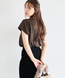 【WEB限定】シルケットカットフレンチスリーブ145520