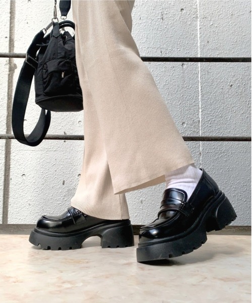 【R&E】厚底ボリュームソールコインローファー（ローファー）｜R&E（アールアンドイー）