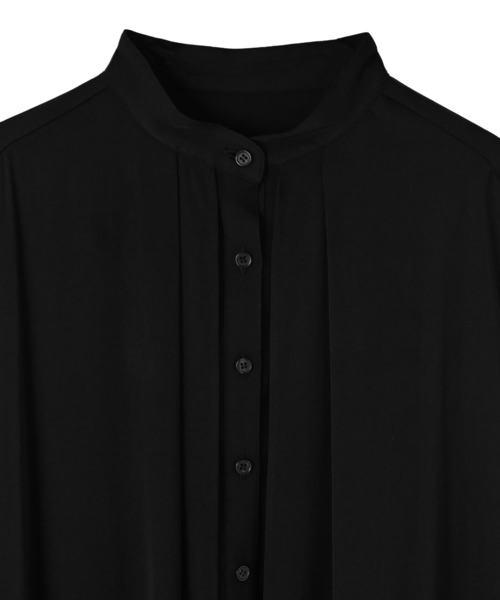 STYLE DELI(スタイルデリ)の「【BLK001】イレギュラーヘムシャツワンピース(ワンピース・レディース・ライトグレー/ブラック・FREE)」の14枚目の写真