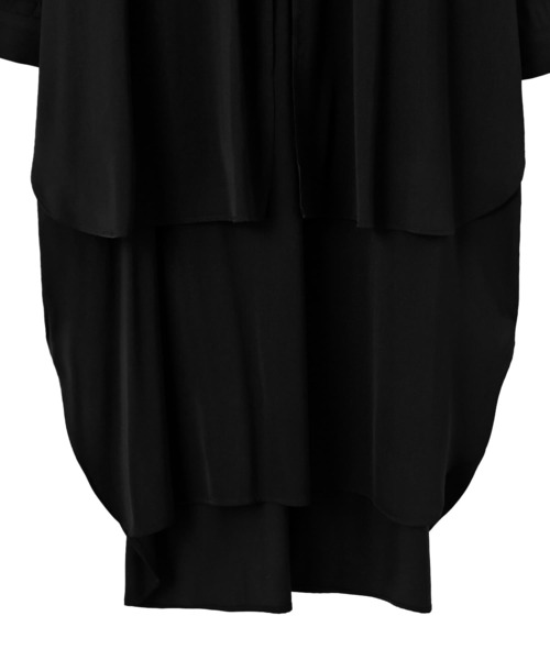 STYLE DELI(スタイルデリ)の「【BLK001】イレギュラーヘムシャツワンピース(ワンピース・レディース・ライトグレー/ブラック・FREE)」の16枚目の写真