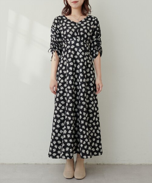 natural couture(ナチュラルクチュール)の「【プチナチュ】袖ドロストVネックワンピース(ワンピース・レディース・モカ/その他1/その他2/ブルー・SMALL/MEDIUM)」の15枚目の写真