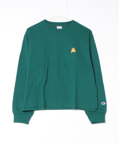 Champion(チャンピオン)の「チャンピオン LONG SLEEVE T-SHIRT_(Tシャツ/カットソー・レディース・ホワイト/ダークグリーン・M/L)」の1枚目の写真