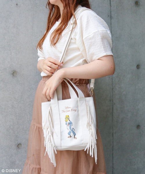Disney（ディズニー）の「ライオン・キング　フリンジミニバッグ（ショルダーバッグ・レディース・カーキ/アイボリー/ブラウン・FREE）」の13枚目の写真