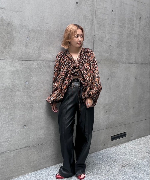 AMERI LIKE WORKER SYNTHETIC LEATHER PANT
