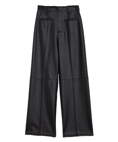 【美品】SYNTHETIC LEATHER COLOR SCHEME PANTS Ameri（アメリ）の「SYNTHETIC LEATHER COLOR SCHEME PANTS