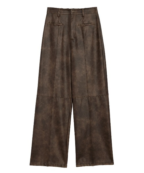 Ameri（アメリ）の「SYNTHETIC LEATHER COLOR SCHEME PANTS