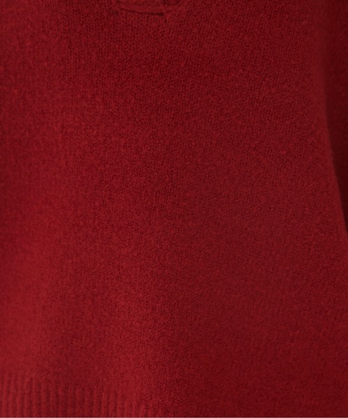 ANGIE（アンジー）の「オーバーサイズ Vネック ニットプルオーバー（ニット/セーター・レディース・アイボリー/ブラック/カーキ/ネイビー/ダークブラウン/レッド/杢グレー/ブルー/オレンジ・FREE）」の18枚目の写真