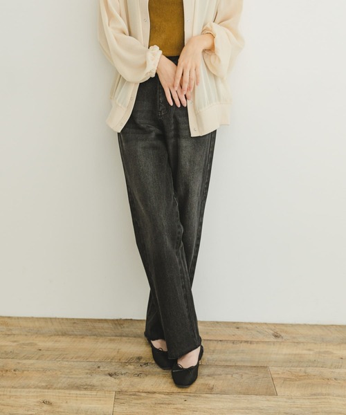 ITEMS URBANRESEARCH（アイテムズ アーバンリサーチ）の「ストレートデニム（デニムパンツ・レディース・ライトブルー/ブラック・SMALL/MEDIUM）」の10枚目の写真