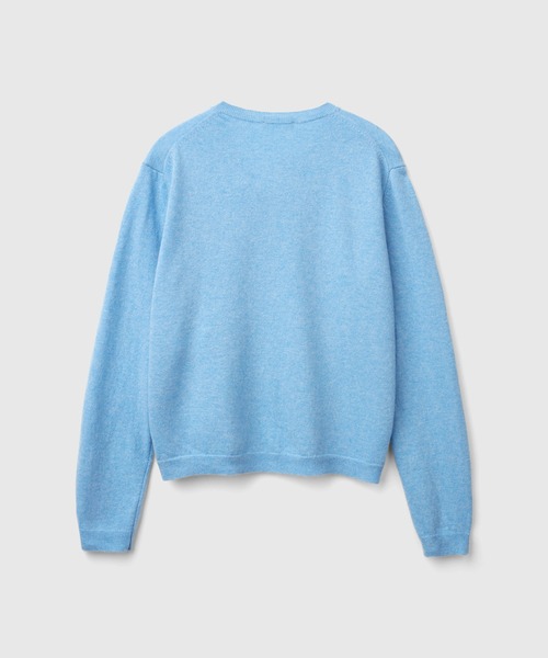 BENETTON (UNITED COLORS OF BENETTON)（ベネトンユナイテッドカラーズオブベネトン）の「ヴァージンウール100％クルーネックカーディガン　レギュラーフィット（カーディガン/ボレロ・レディース・グレー/ブルー/ベージュ・MEDIUM/SMALL）」の20枚目の写真