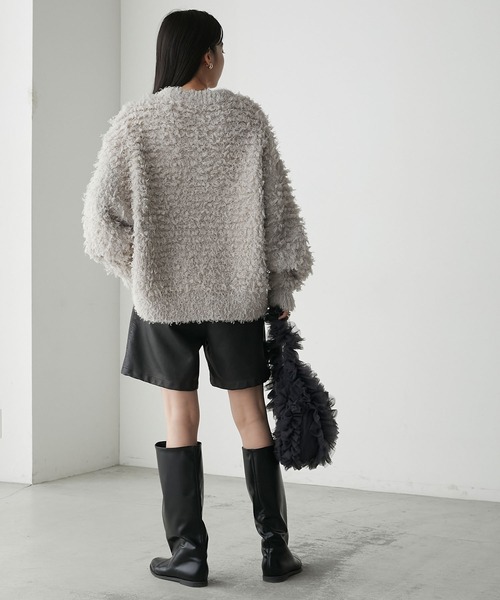 forksy.(フォルクシー)の「【forksy.】ループシャギーオーバーサイズニット(ニット/セーター・レディース・レッド/アイボリー/ブラック/グレー/ブルー・FREE)」の18枚目の写真