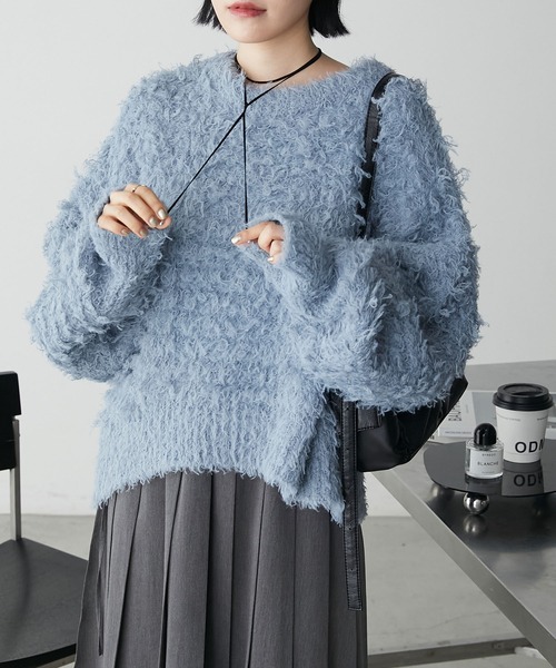 forksy.(フォルクシー)の「【forksy.】ループシャギーオーバーサイズニット(ニット/セーター・レディース・レッド/アイボリー/ブラック/グレー/ブルー・FREE)」の20枚目の写真