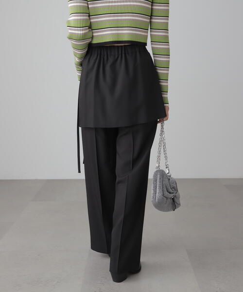 FREE'S MART（フリーズマート）の「◆ミニラップスカートレイヤードパンツ（その他パンツ・レディース・ブラック/グレー・SMALL/MEDIUM）」の8枚目の写真