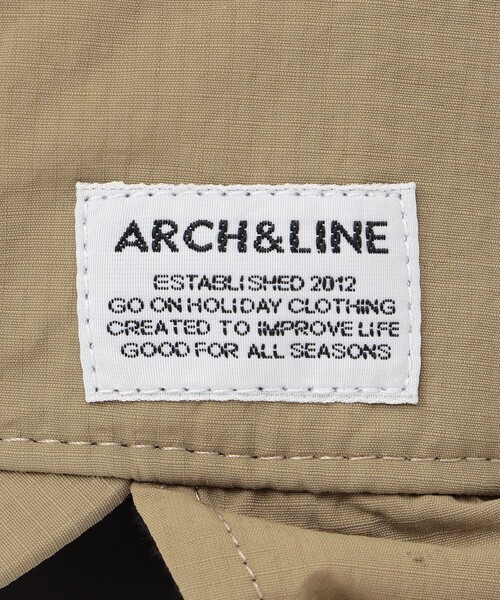 ARCH & LINE(アーチアンドライン)の「ARCH&LINE:リサイクル ナイロン ハイキング キャップ(キャップ・キッズ・ベージュ/アイボリー/ブラック・MEDIUM)」の8枚目の写真