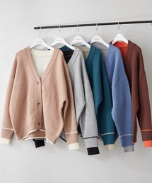 バイカラーリバーシブルカーデ